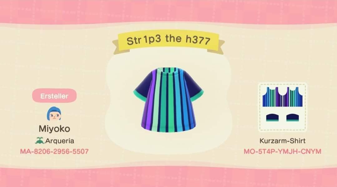 Animal Crossing Design Code: MO-5T4P-YMJH-CNYM Str1p3 the h377