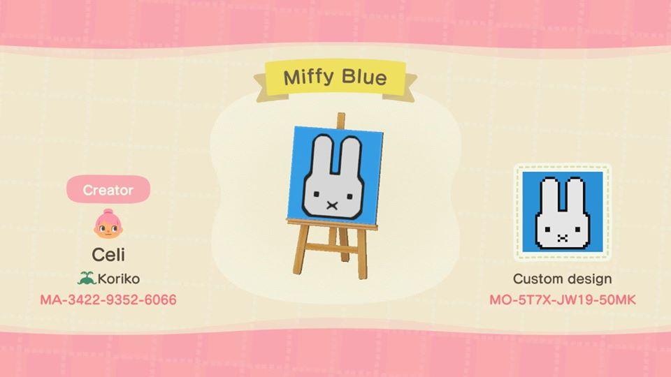Animal Crossing Design Code: MO-5T7X-JW19-50MK Miffy