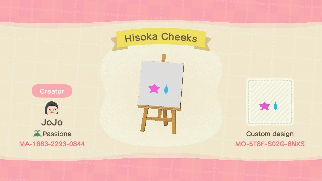 Animal Crossing Design Code: MO-5T8F-S02G-6NXS Hisoka Cheeks