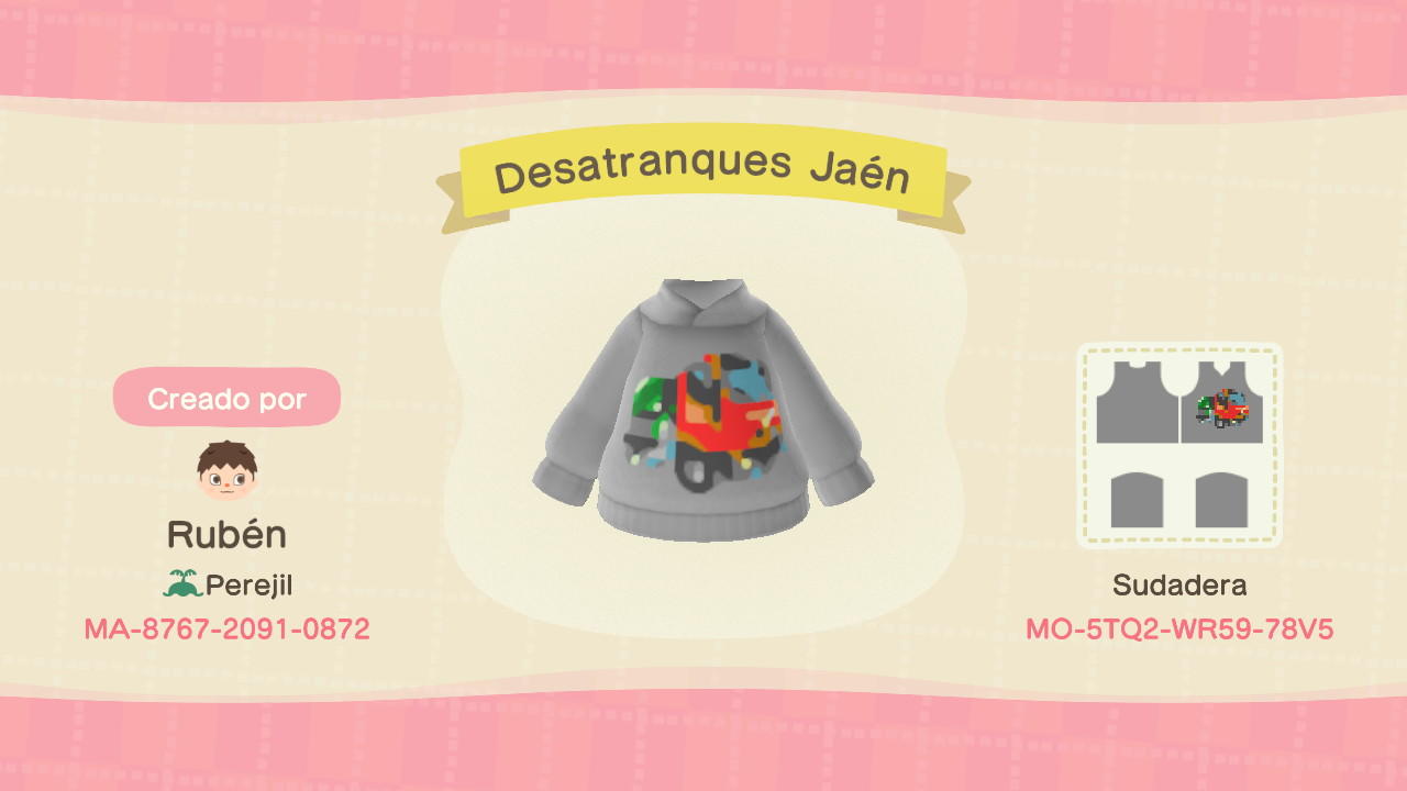 Animal Crossing Design Code: MO-5TQ2-WR59-78V5 Desatranques JaÃ©n