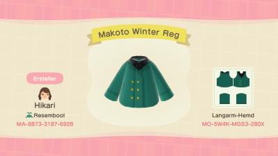Animal Crossing Design Code: MO-5W4K-MGS3-2B0X Persona 5 Makoto
