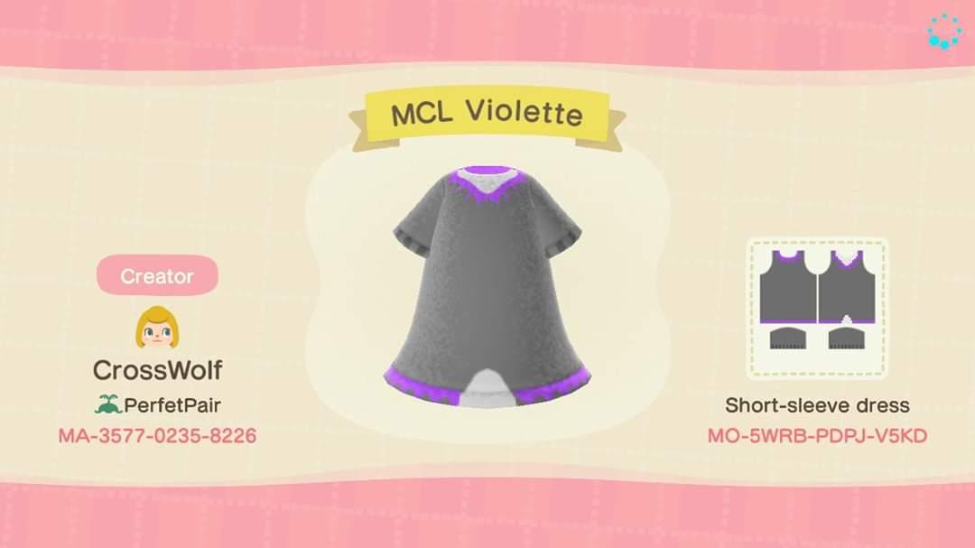Animal Crossing Design Code: MO-5WRB-PDPJ-V5KD MCL Violette