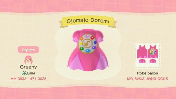 Animal Crossing Design Code: MO-5WX3-JWH0-GGDS Ojomajo Doremi