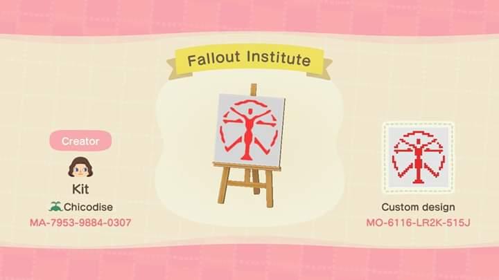 Animal Crossing Design Code: MO-6116-LR2K-515J Fallout Institute