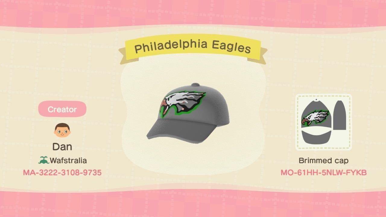 Animal Crossing Design Code: MO-61HH-5NLW-FYKB Philadelphia Eagles