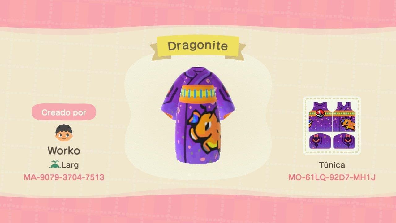 Animal Crossing Design Code: MO-61LQ-92D7-MH1J Dragonite