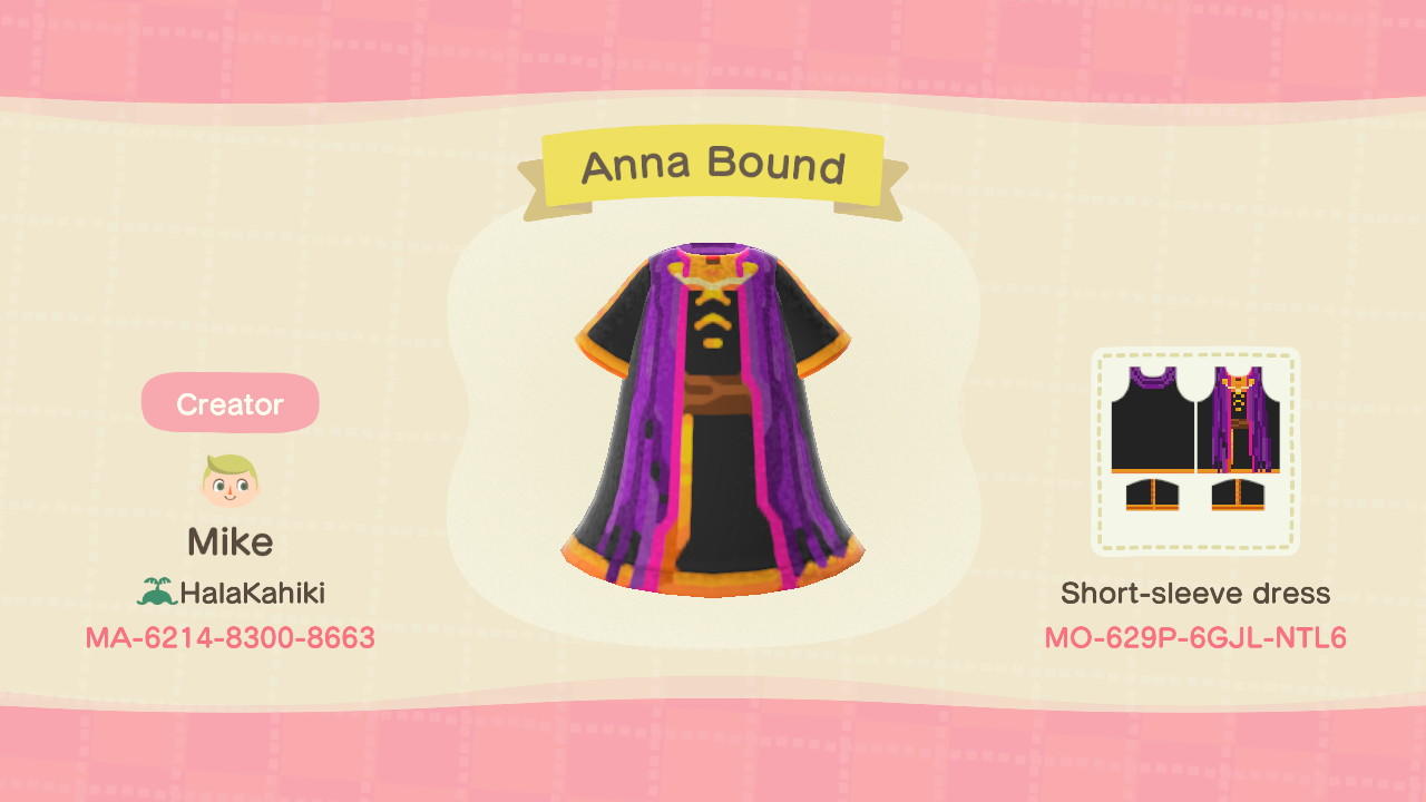 Animal Crossing Design Code: MO-629P-6GJL-NTL6 Frozen 2 Anna Bound