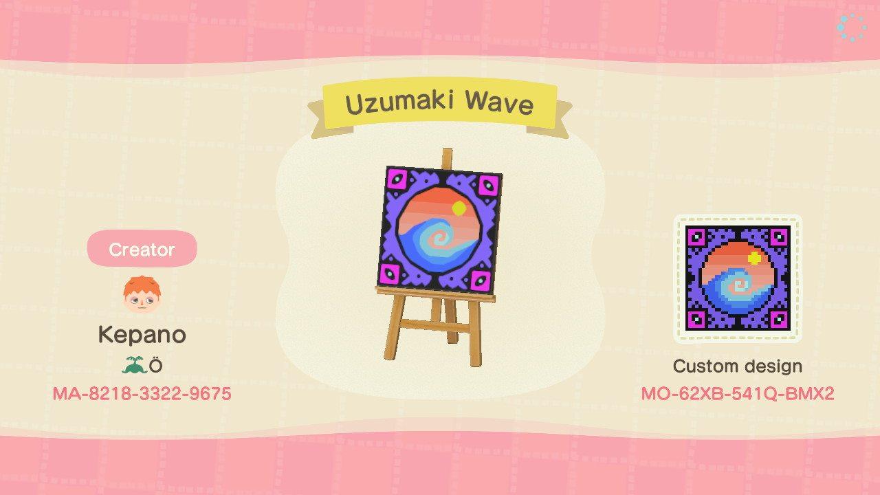 Animal Crossing Design Code: MO-62XB-541Q-BMX2 Uzumaki Wave