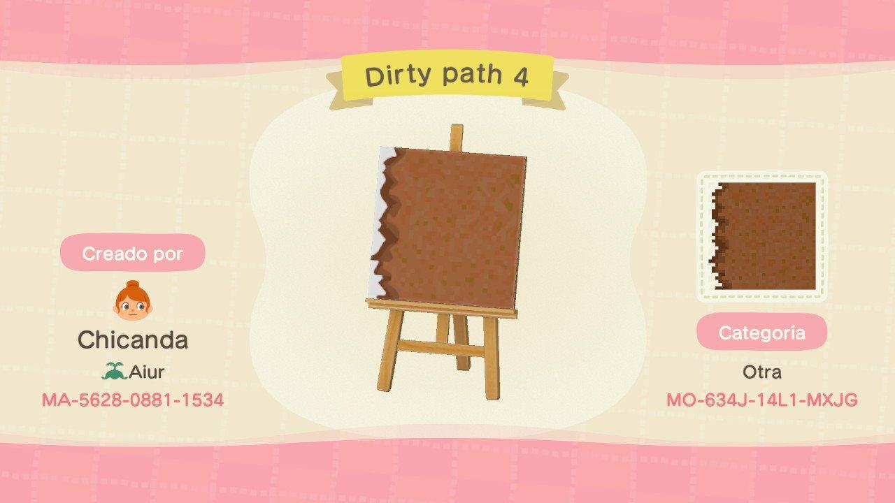 Animal Crossing Design Code: MO-634J-14L1-MXJG Dirty path 4
