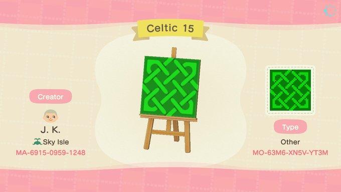 Animal Crossing Design Code: MO-63M6-XN5V-YT3M Celtic 15