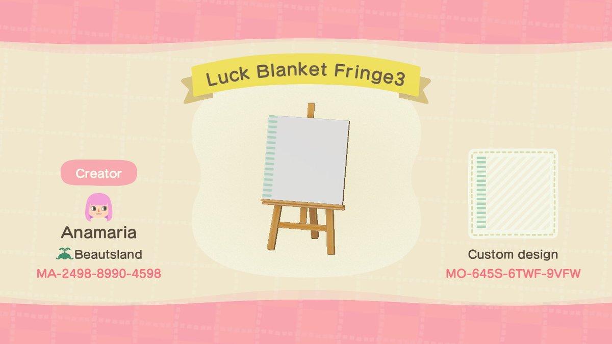 Animal Crossing Design Code: MO-645S-6TWF-9VFW LUCK BLANKET FRINGE