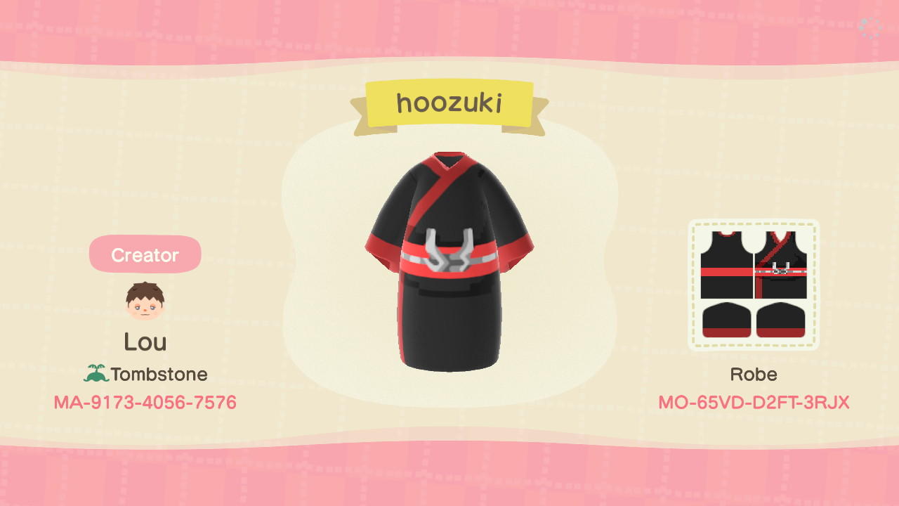 Animal Crossing Design Code: MO-65VD-D2FT-3RJX hoozuki