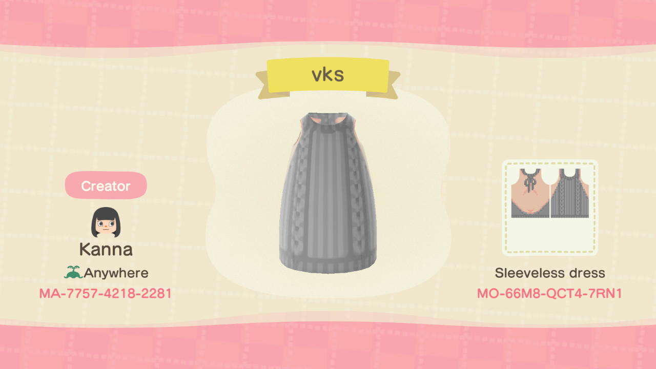 Animal Crossing Design Code: MO-66M8-QCT4-7RN1 vks