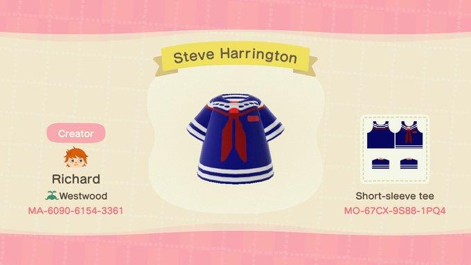 Animal Crossing Design Code: MO-67CX-9S88-1PQ4 Steve Harrington