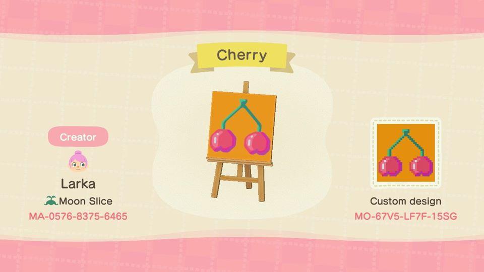 Animal Crossing Design Code: MO-67V5-LF7F-15SG Cherry