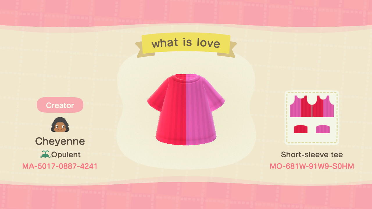 Animal Crossing Design Code: MO-681W-91W9-S0HM what is love