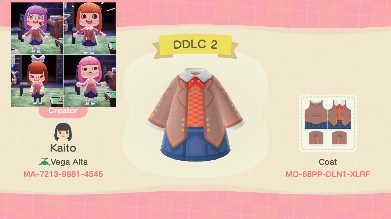Animal Crossing Design Code: MO-68PP-DLN1-XLRF DokiDoki Literature2