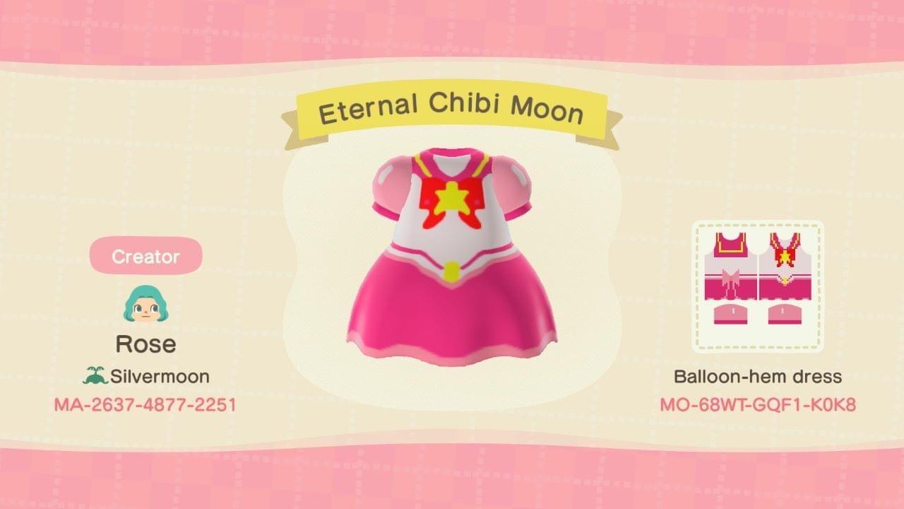 Animal Crossing Design Code: MO-68WT-GQF1-K0K8 Eternal Chibi Moon