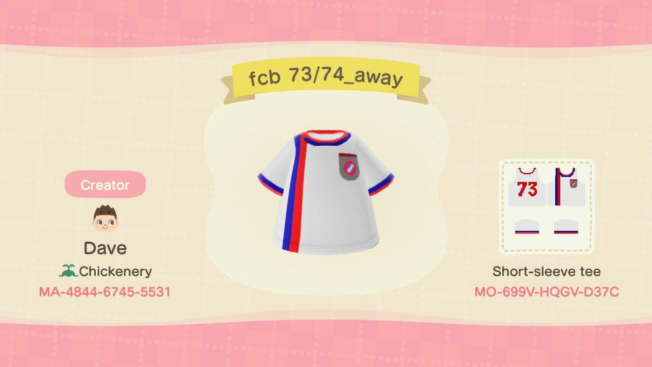 Animal Crossing Design Code: MO-699V-HQGV-D37C FC Bayern 73/74 Away