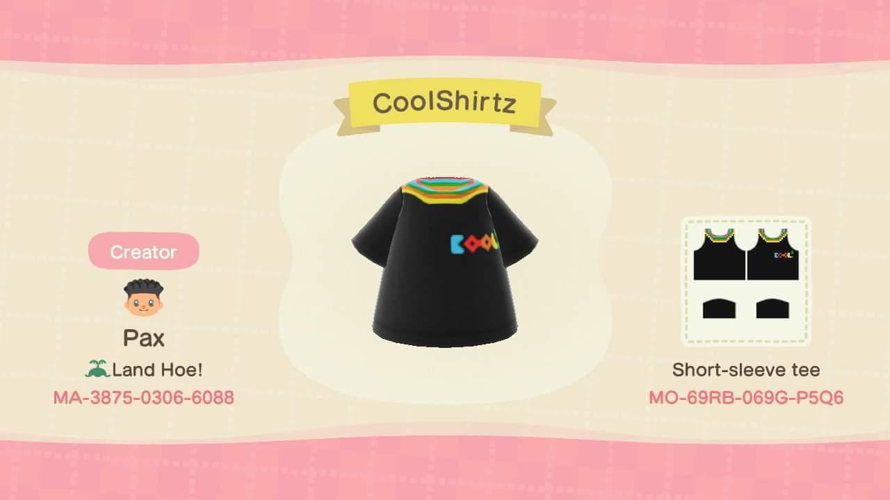 Animal Crossing Design Code: MO-69RB-069G-P5Q6 Cool Shirtz
