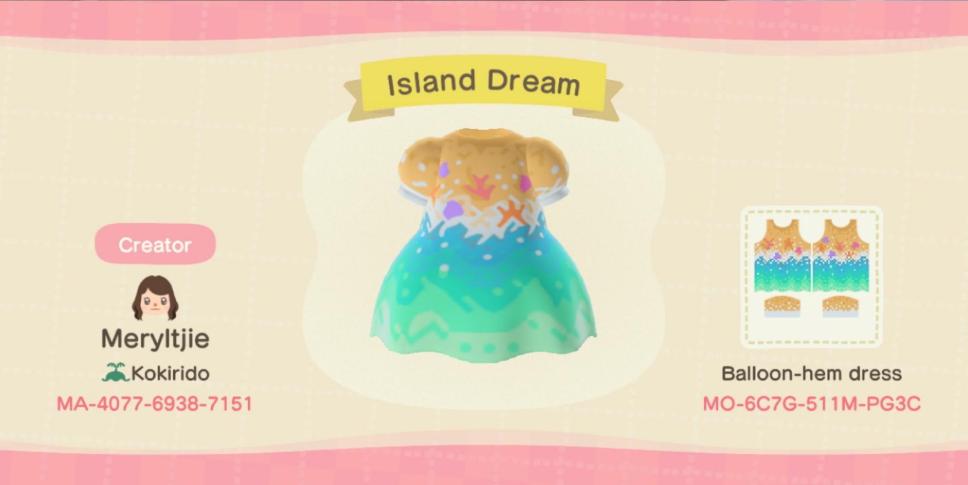 Animal Crossing Design Code: MO-6C7G-511M-PG3C Island Dream