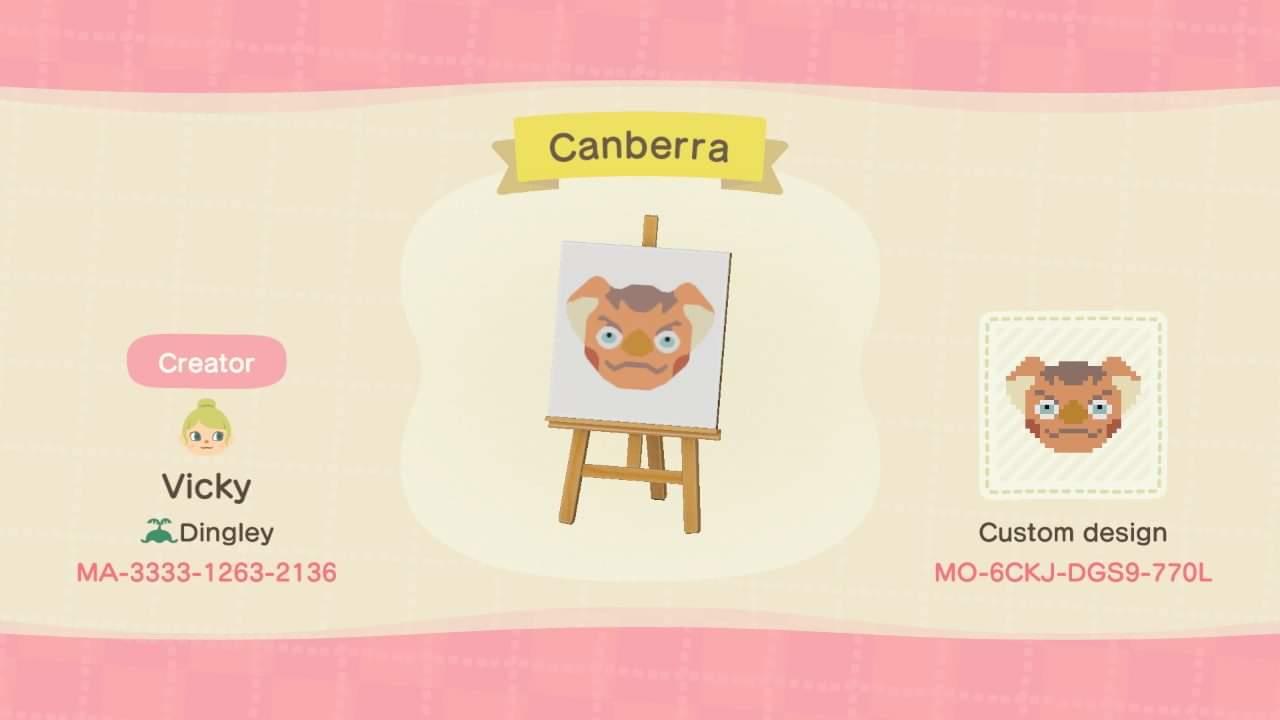 Animal Crossing Design Code: MO-6CKJ-DGS9-770L Canberra