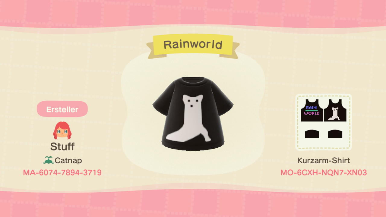 Animal Crossing Design Code: MO-6CXH-NQN7-XN03 Rain World