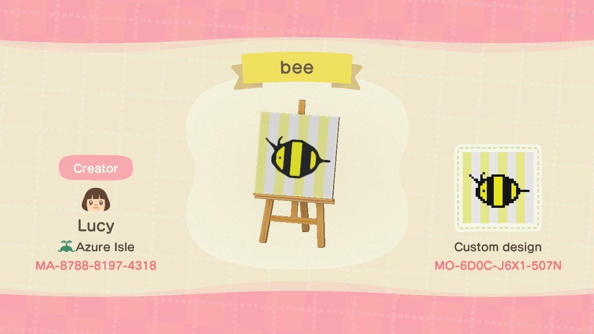 Animal Crossing Design Code: MO-6D0C-J6X1-507N Bee/Honey