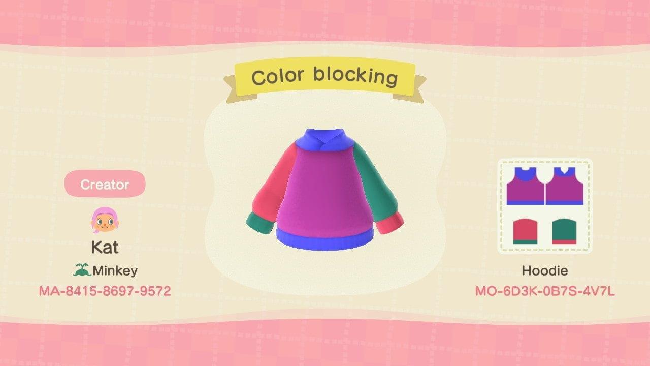 Animal Crossing Design Code: MO-6D3K-0B7S-4V7L Color blocking