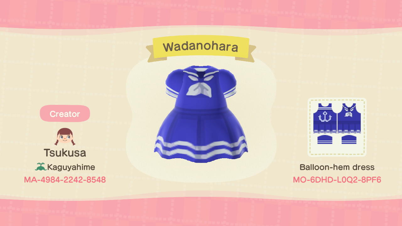 Animal Crossing Design Code: MO-6DHD-L0Q2-8PF6 Wadanohara