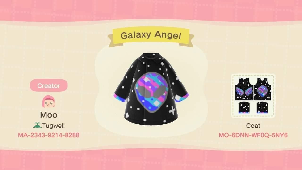 Animal Crossing Design Code: MO-6DNN-WF0Q-5NY6 Galaxy Angel