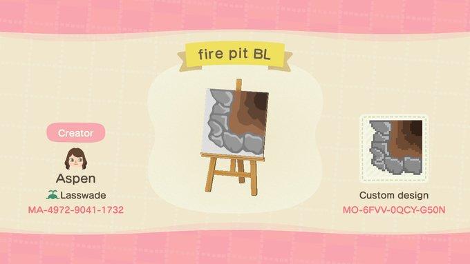 Animal Crossing Design Code: MO-6FVV-0QCY-G50N Fire Pit (BL)