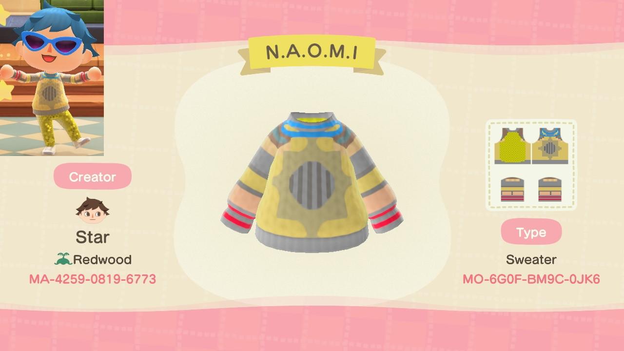 Animal Crossing Design Code: MO-6G0F-BM9C-0JK6 N.A.O.M.I.