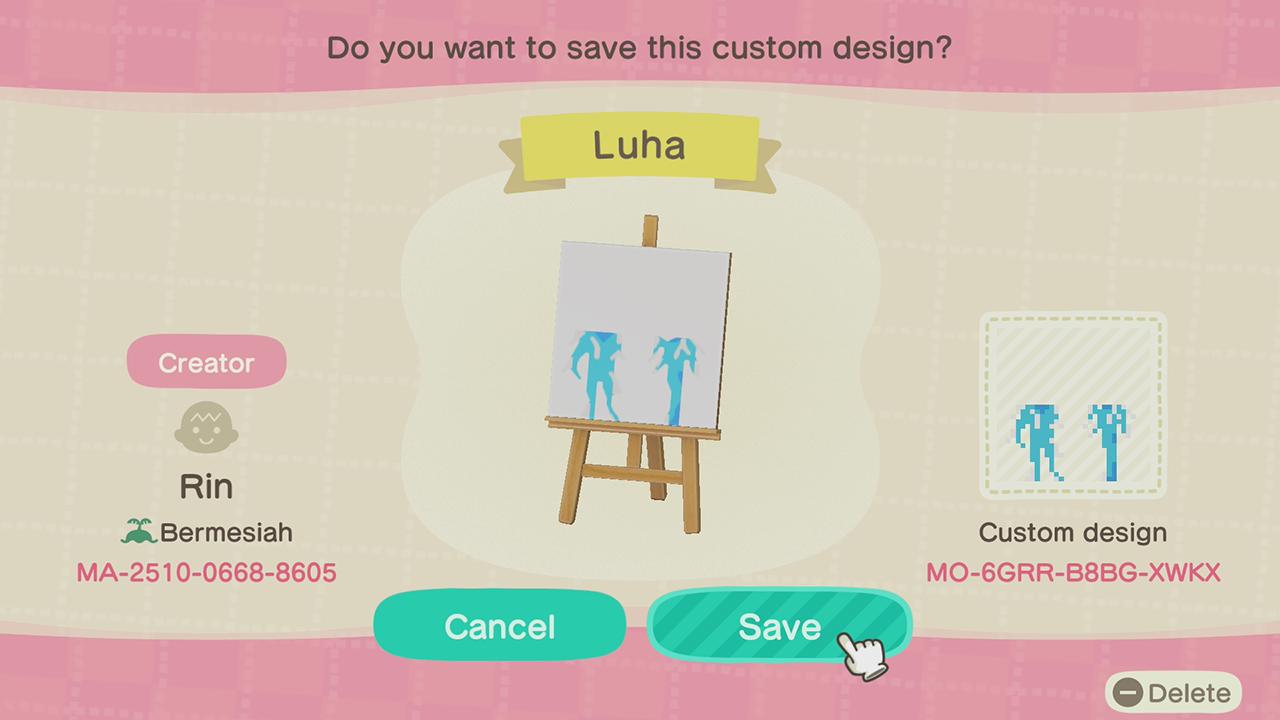 Animal Crossing Design Code: MO-6GRR-B8BG-XWKX Tears Face Paint