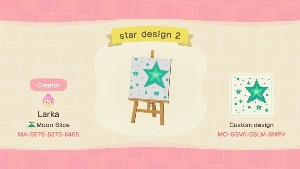 Animal Crossing Design Code: MO-6GV0-0SLM-6MPV Star Design 2
