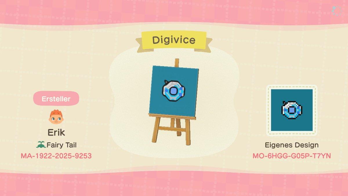 Animal Crossing Design Code: MO-6HGG-G05P-T7YN Digivice (Digimon)