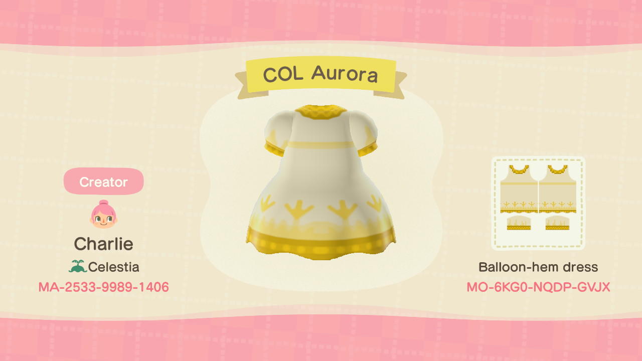 Animal Crossing Design Code: MO-6KG0-NQDP-GVJX COL Aurora