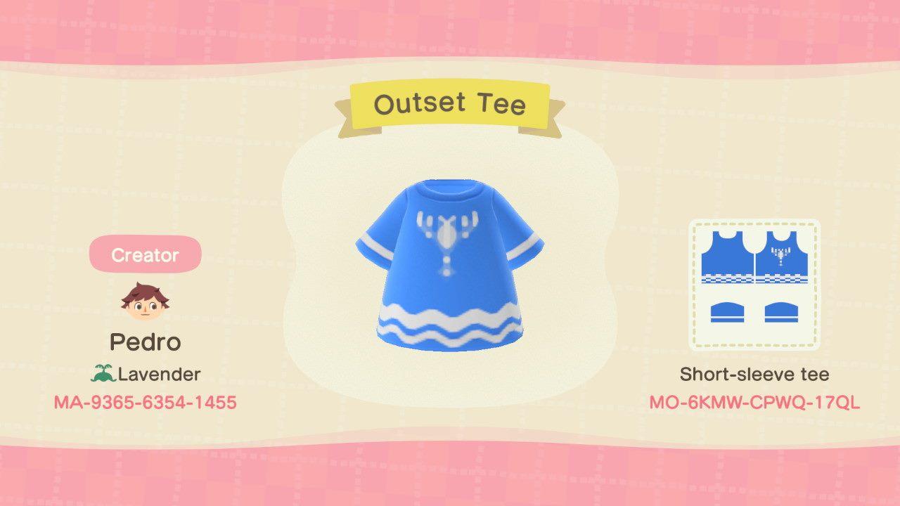 Animal Crossing Design Code: MO-6KMW-CPWQ-17QL Outset Tee