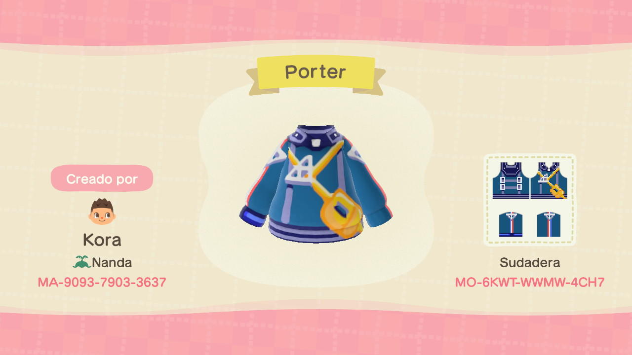 Animal Crossing Design Code: MO-6KWT-WWMW-4CH7 Porter