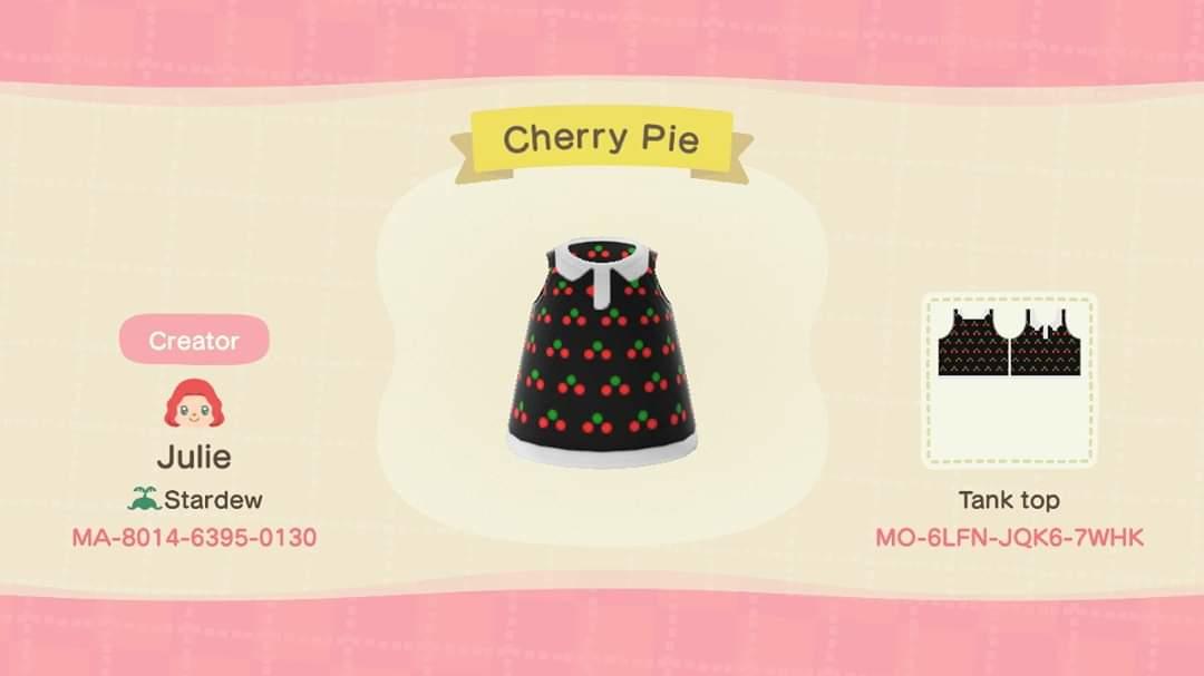 Animal Crossing Design Code: MO-6LFN-JQK6-7WHK Cherry Top