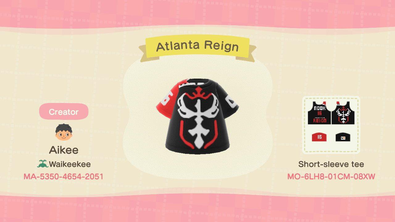 Animal Crossing Design Code: MO-6LH8-01CM-08XW Atlanta Reign