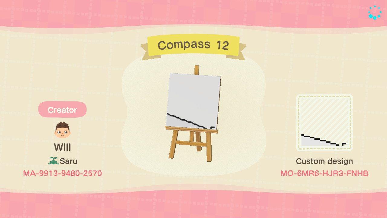 Animal Crossing Design Code: MO-6MR6-HJR3-FNHB Compass 12