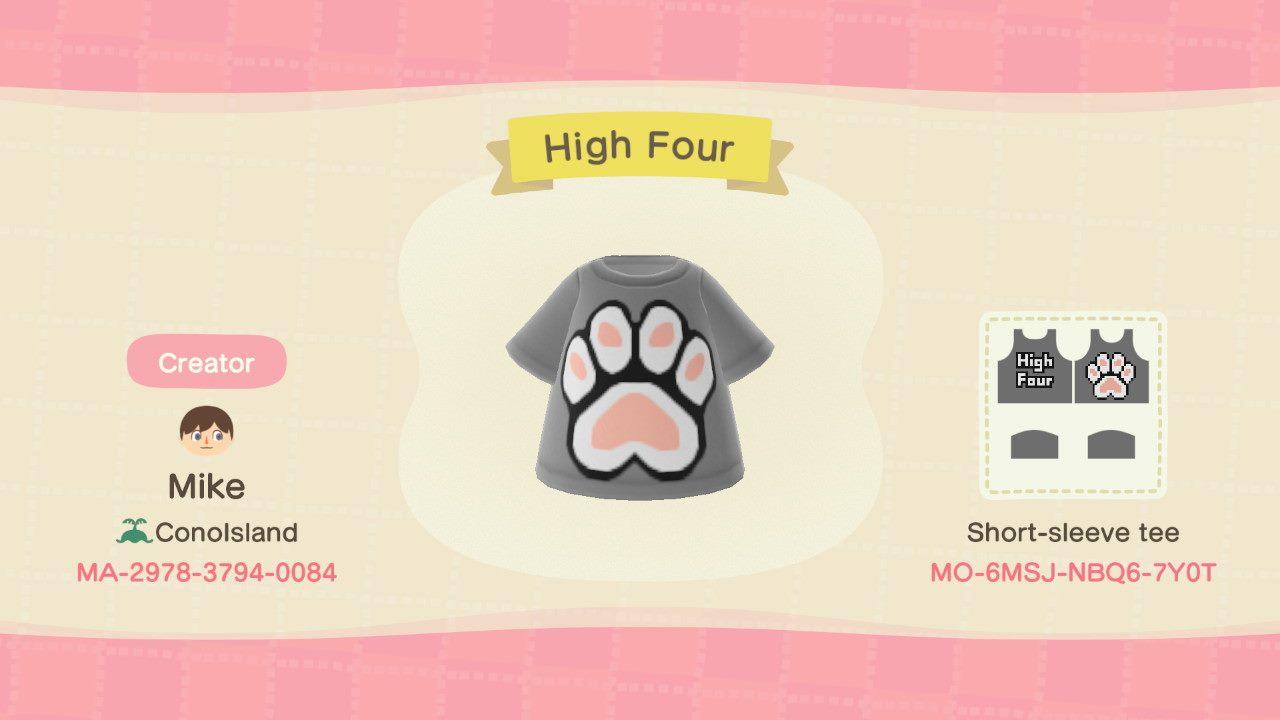Animal Crossing Design Code: MO-6MSJ-NBQ6-7Y0T High Four