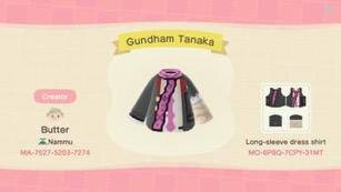 Animal Crossing Design Code: MO-6P8Q-7CPY-31MT Gundham Tanaka