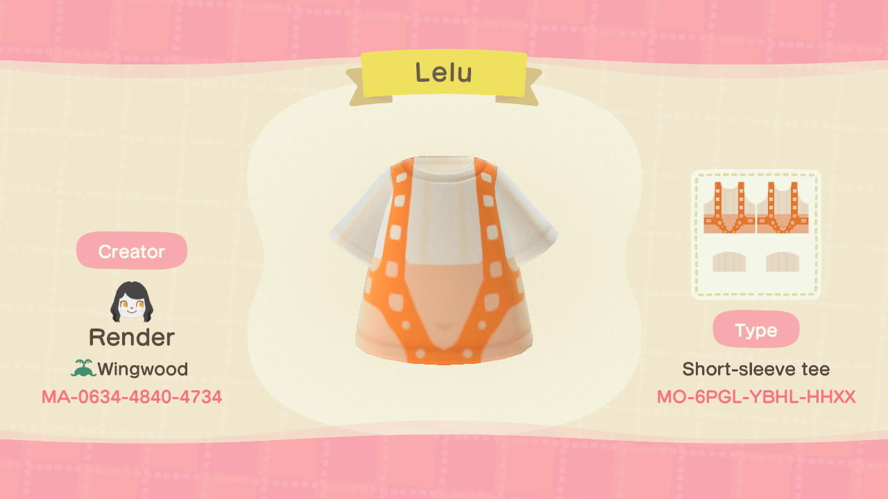 Animal Crossing Design Code: MO-6PGL-YBHL-HHXX Lelu