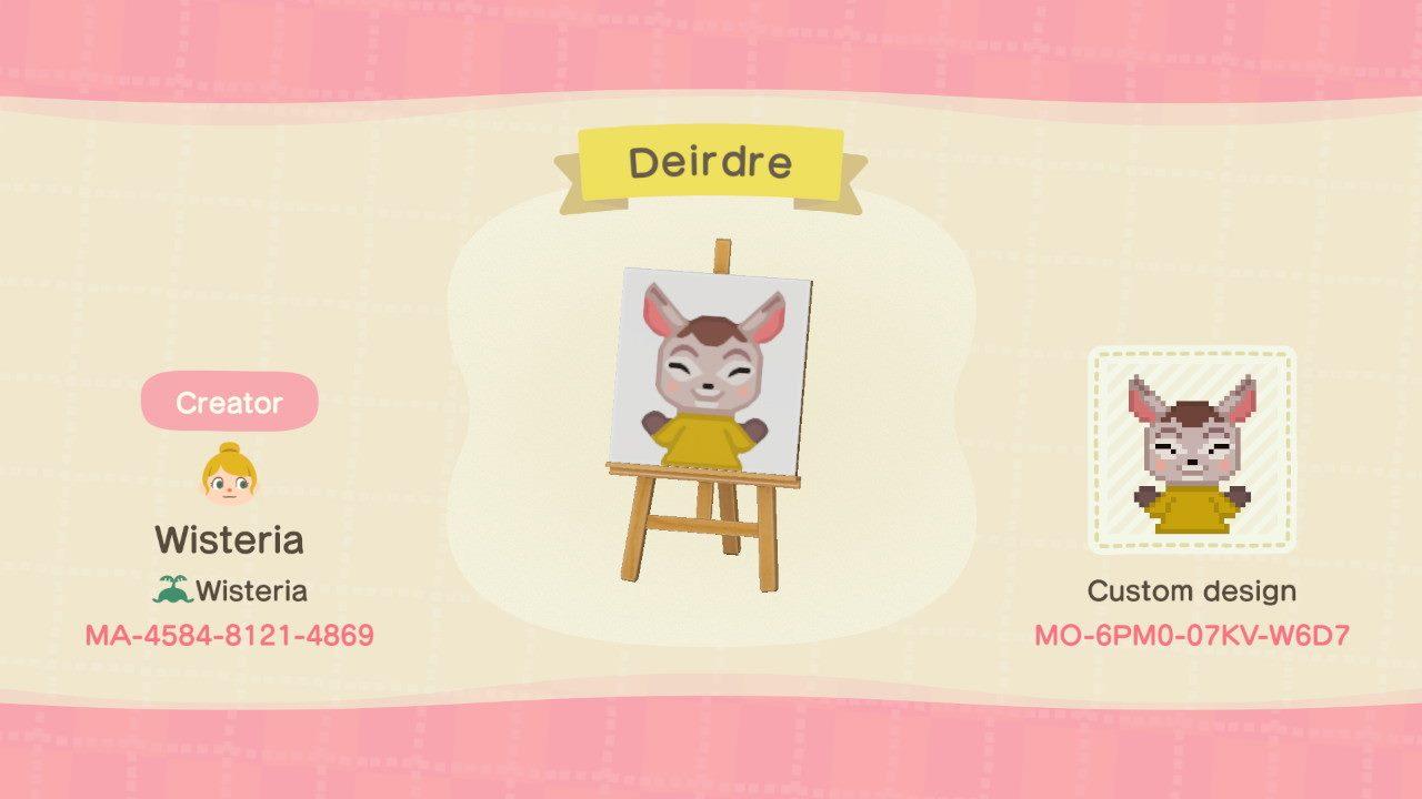 Animal Crossing Design Code: MO-6PM0-07KV-W6D7 Deirdre