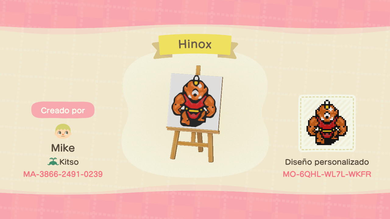 Animal Crossing Design Code: MO-6QHL-WL7L-WKFR Hinox (ALttP)