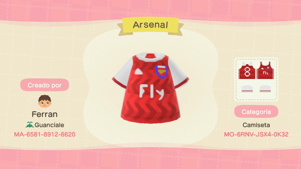 Animal Crossing Design Code: MO-6RNV-JSX4-0K32 Arsenal