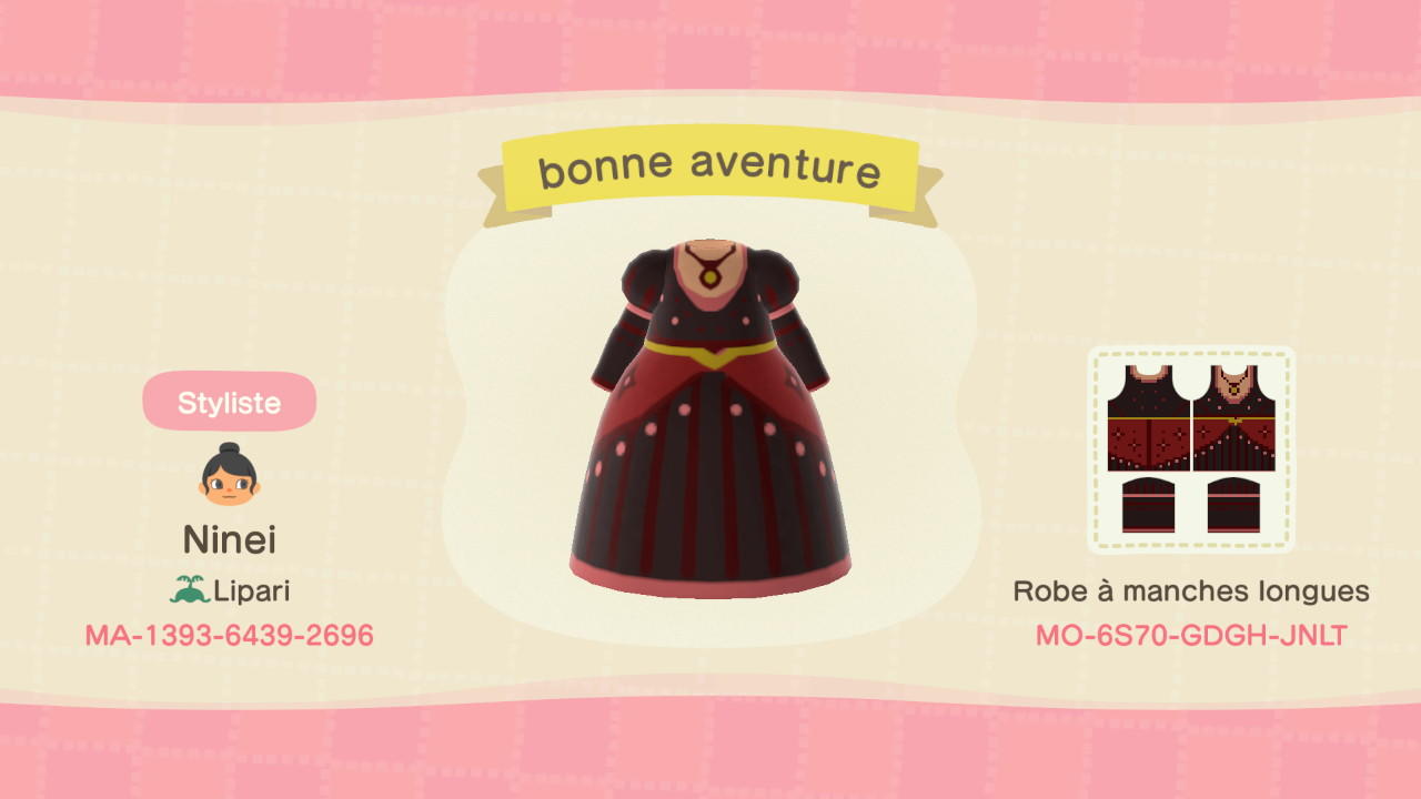 Animal Crossing Design Code: MO-6S70-GDGH-JNLT Bonne Aventure