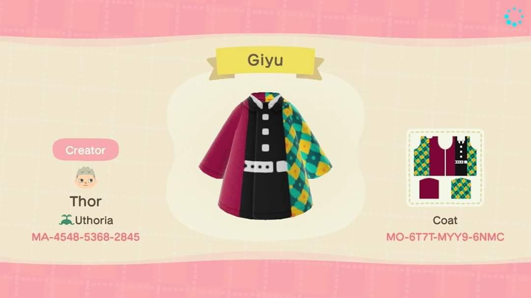 Animal Crossing Design Code: MO-6T7T-MYY9-6NMC Giyu
